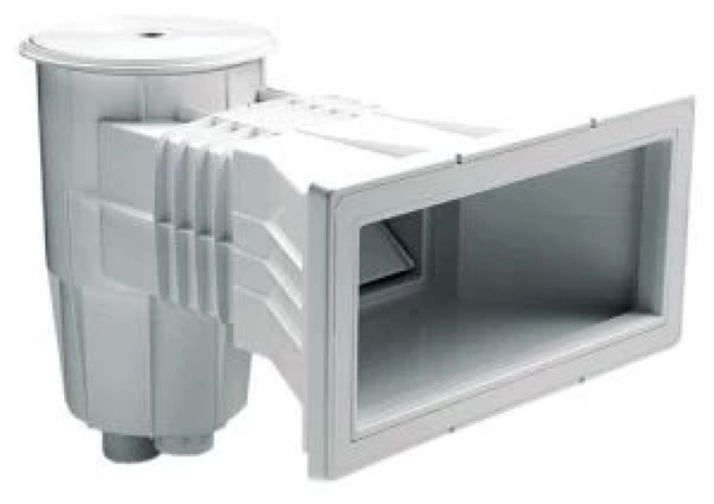 SKIMMER 15 L PISC. HORM. CON BOCA AMPLIACIÓN TAPA CIRCULAR BLANCA