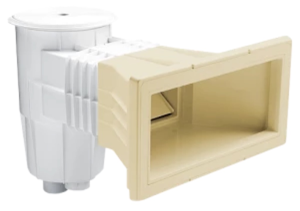 SKIMMER 15 L PISC. HORM. CON BOCA AMPLIACION TAPA CIRCULAR BEIGE