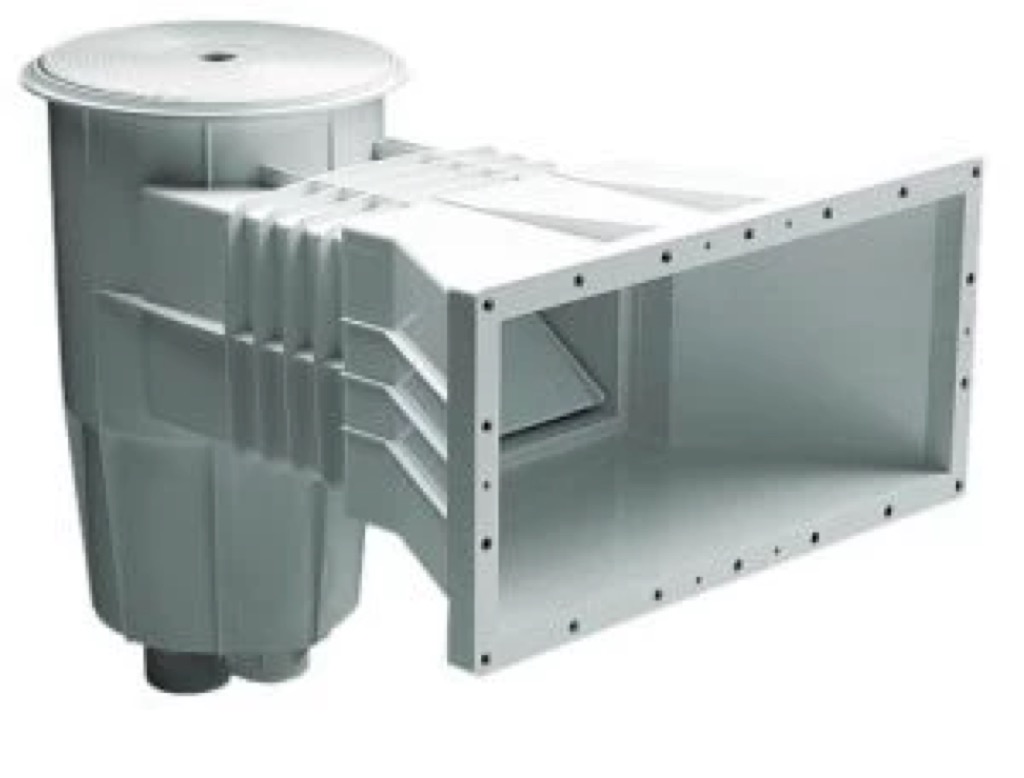 [01463] SKIMMER 15 L PISCPREF. BOCA AMPLIACIÓN TAPA CIRCULAR COLOR BLANCO